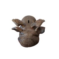 Alcancía o Estatua Decorativa de Cerdo Volador de Hierro Fundido.