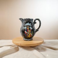 Jarra Decorativa Artesanal con Ilustración de Castillo Medieval Italy. 18cm de altura.