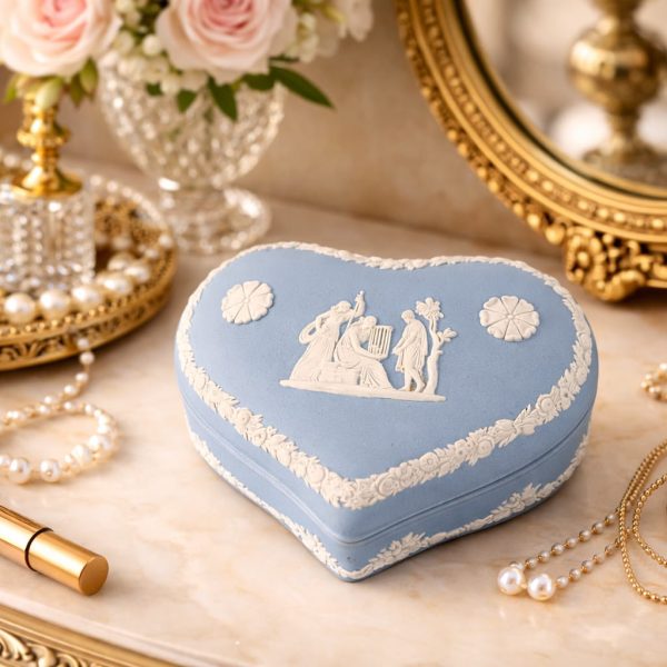 Joyero Decorativo en  Corazón Estilo: Clásico / Neoclásico  Wedgwood England.