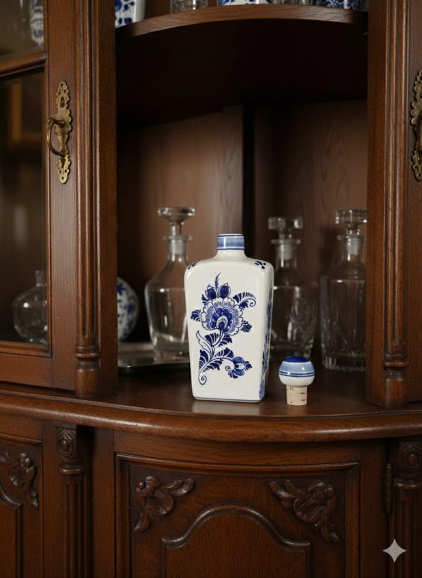 k Licorera Holandesa de Cerámica - Edición Azul de Delft 21cm de Alto.