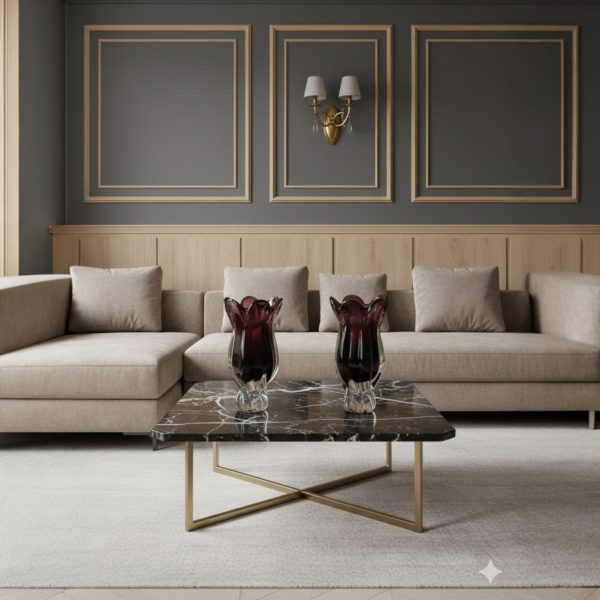 Floreros de Cristal Polaco (Edición 1999) – Elegancia en Color Amatista.